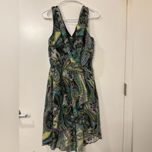 Speechless Green Asymmetrical High-Low Sundress V-Neck